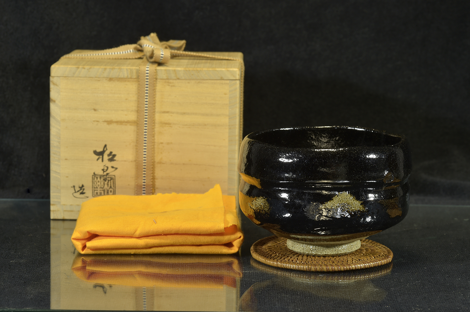 Daitokuji zen templom kuro raku chawan Shoraku Sasaki