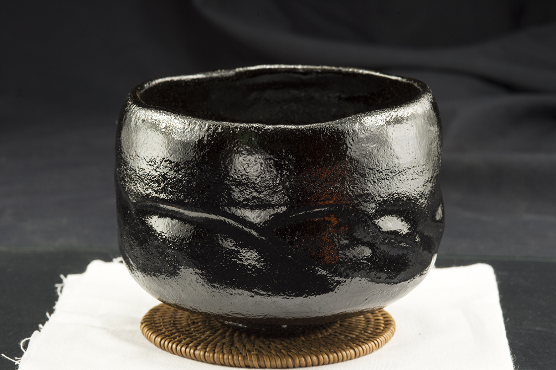 kuro raku chawan japan matcha teabowl waraku kawasaki