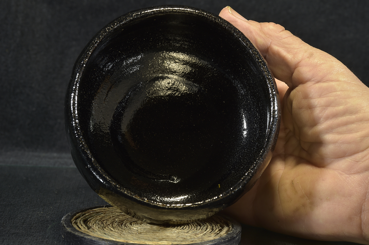 Daitokuji templom raku chawan, japán matcha teáscsésze