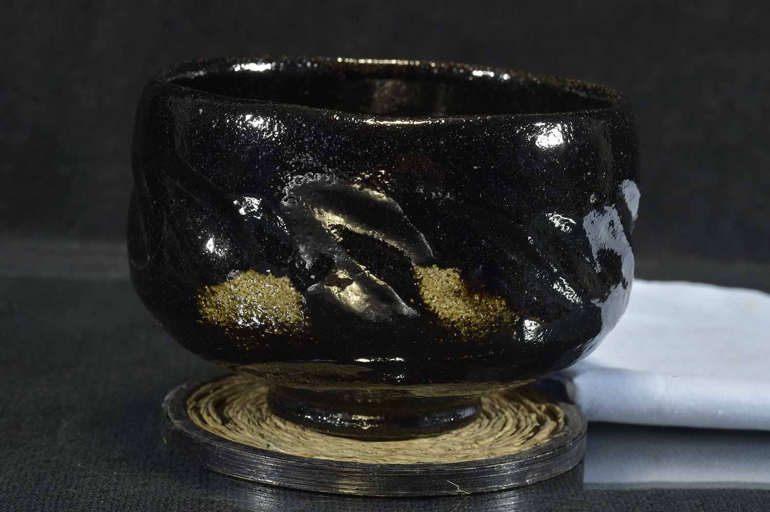 Daitokuji templom raku chawan, japán matcha teáscsésze