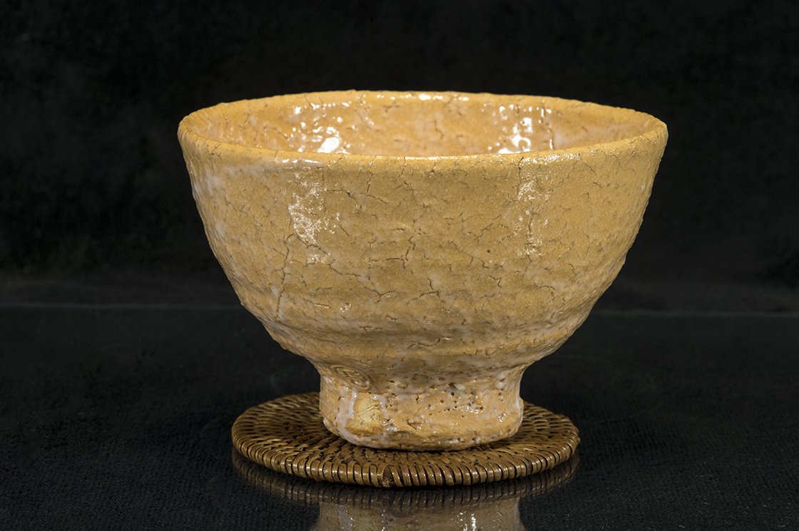 Naspolya máz Hagi chawan teáscsésze Shibuya Deishi műhelyéből