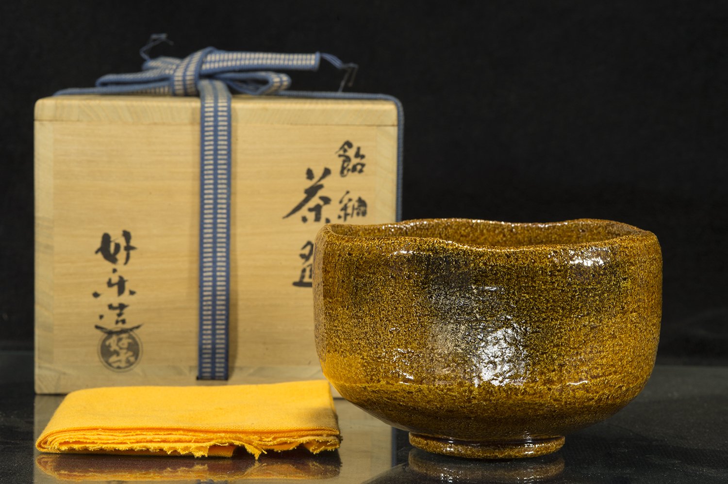 ámbra mázas raku csésze Daitokuji zen templom