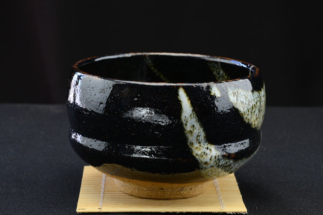 Fogyó hold seto chawan matcha csésze