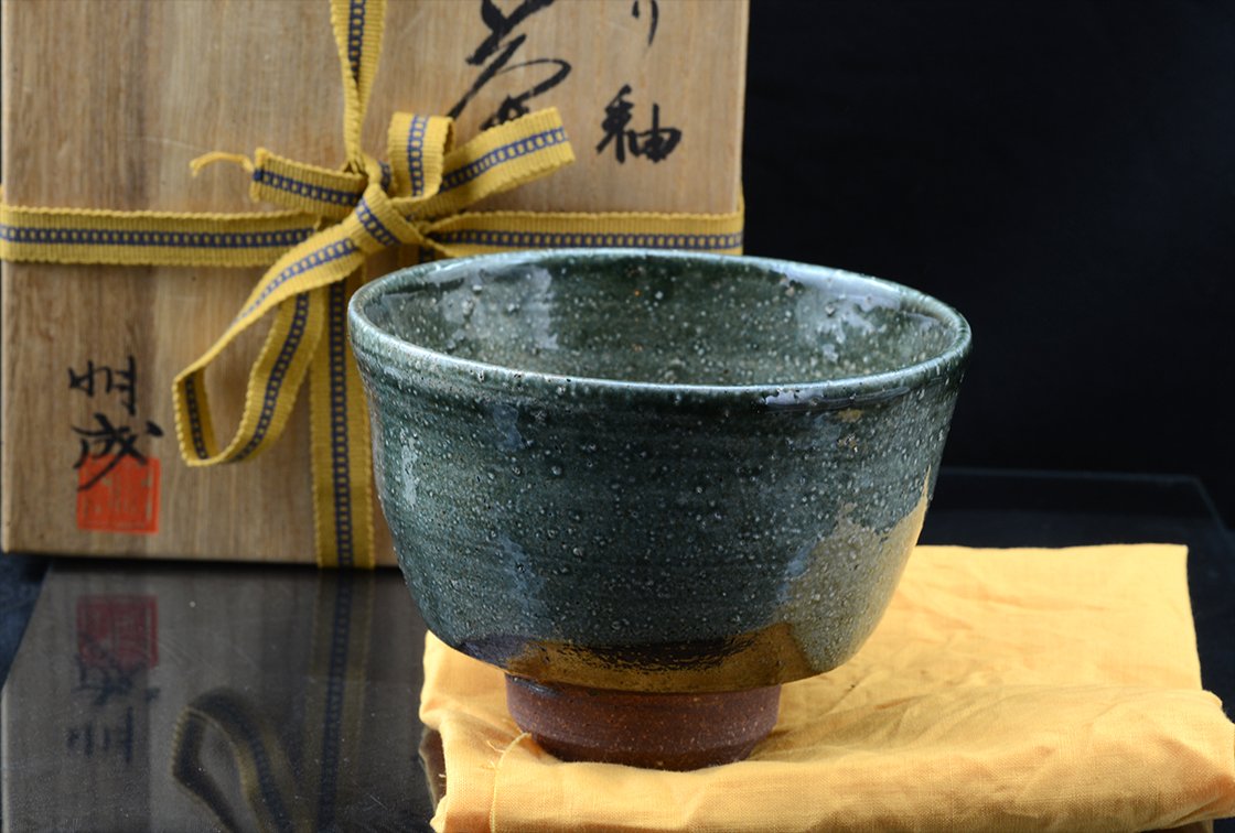 Fujimoto türkizzöld chawan