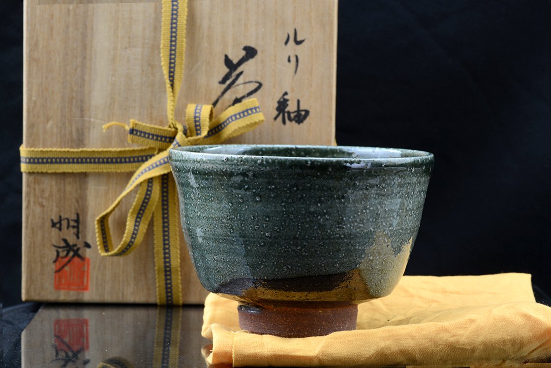 Fujimoto türkizzöld chawan