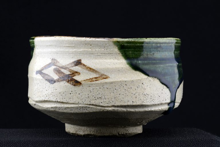 Oribe chawan matcha teáscsésze