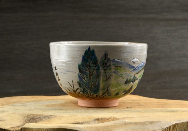 Kézzel festett kyo matcha teáscsésze