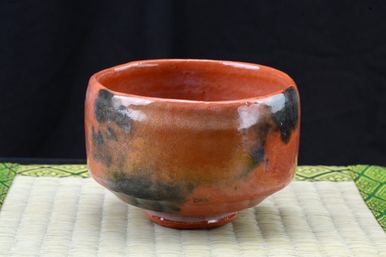 Aka raku chawan teáscsésze