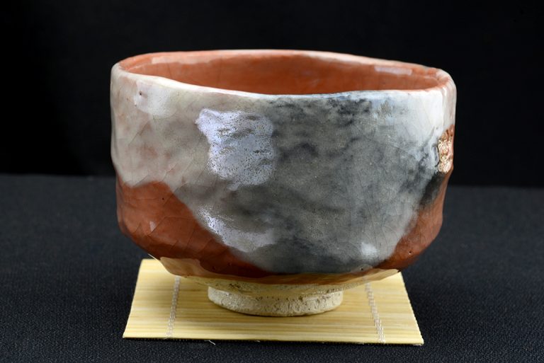 Aka raku chawan japán teáscsésze