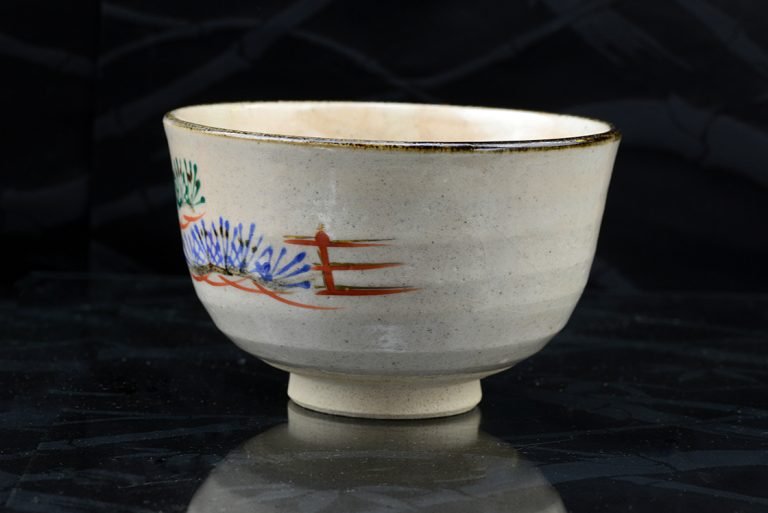 kyo kézzel festett matcha teáscsésze