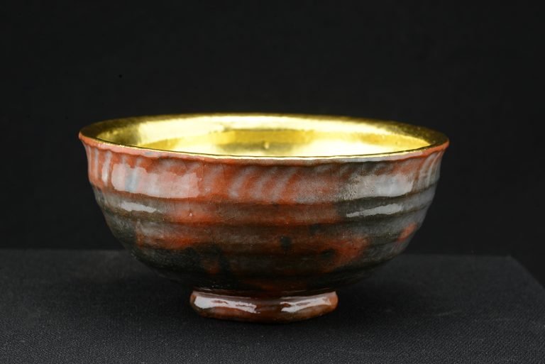 Shimadai aka raku chawan matcha teáscsésze pár