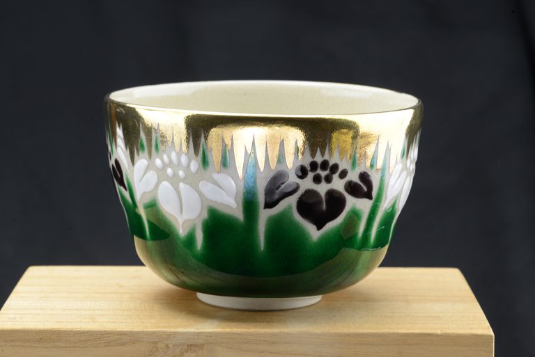 Kutani írisz chawan matcha teáscsésze