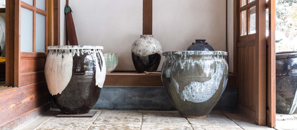 Tsutsumi yaki 堤焼 japán matcha chawan teáscsésze