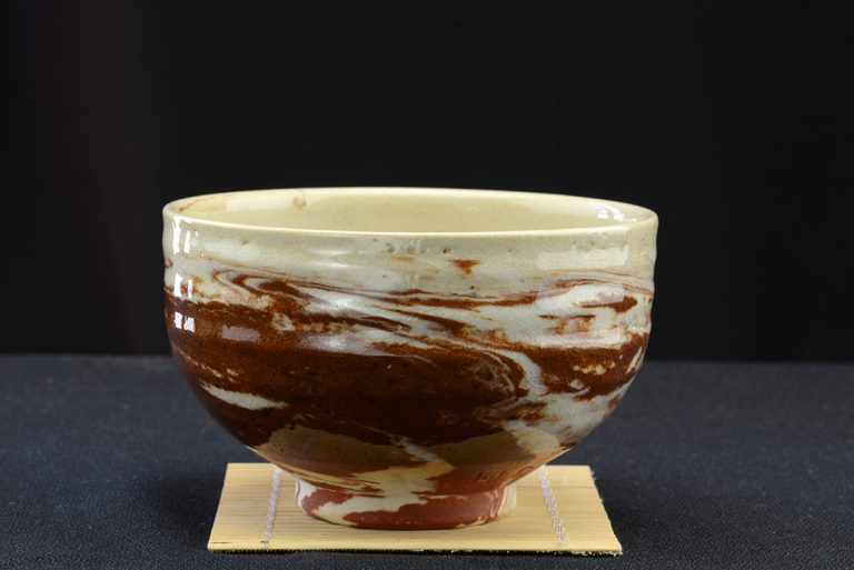 vörös folt seto chawan japán matcha teáscsésze