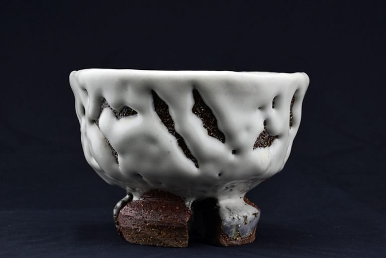 white oni hagi chawan Yamane Seigan