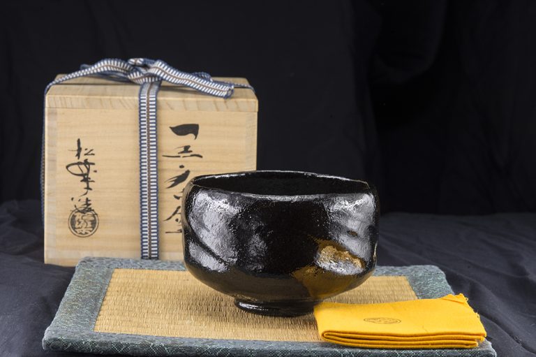 Daitokuji zen templom kuro raku teáscsésze 2