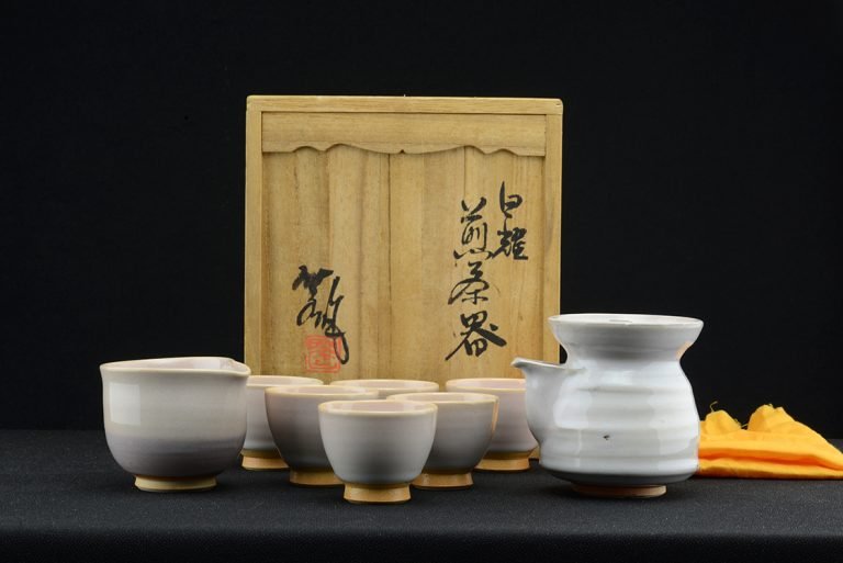 japán porcelánmázas teáskészlet