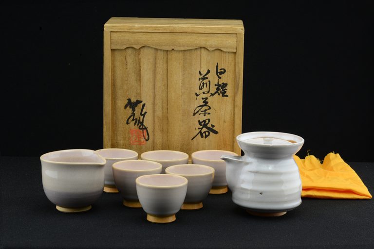 japán porcelánmázas teáskészlet