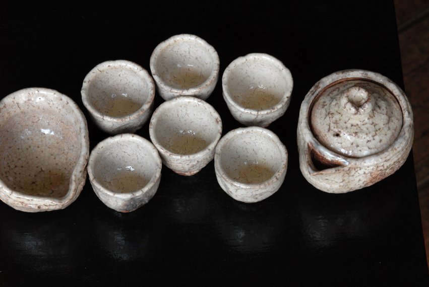 rusztikus hagi japán teáskészlet