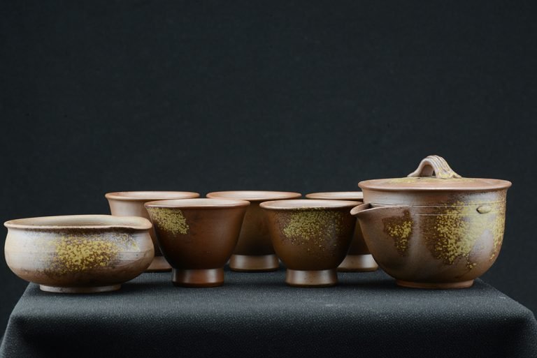 Toho Kimura fatüzes bizen japán teáskészlet