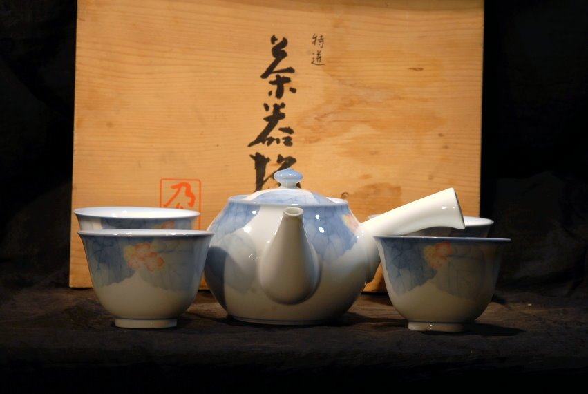 Noritake kézzel festett japán teáskészlet