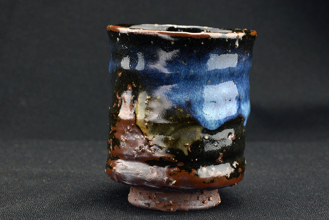 Yamane Seigan Ao Hagi Yunomi teáscsésze pár 