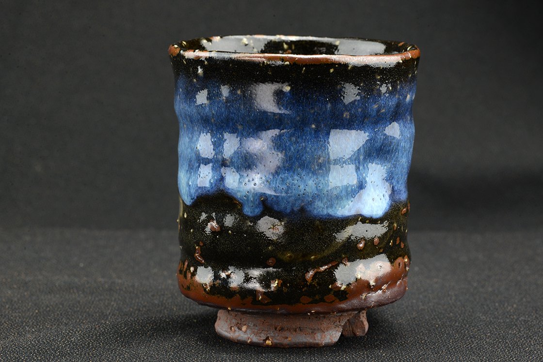 Yamane Seigan Ao Hagi Yunomi teáscsésze pár 