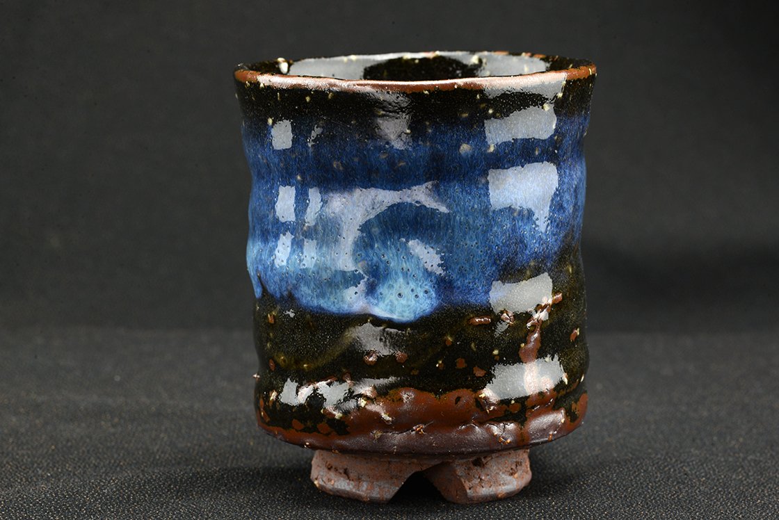 Yamane Seigan Ao Hagi Yunomi teáscsésze pár 