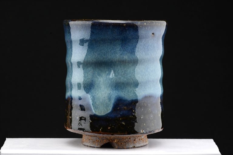 kobaltkék hagi japán teáskészlet