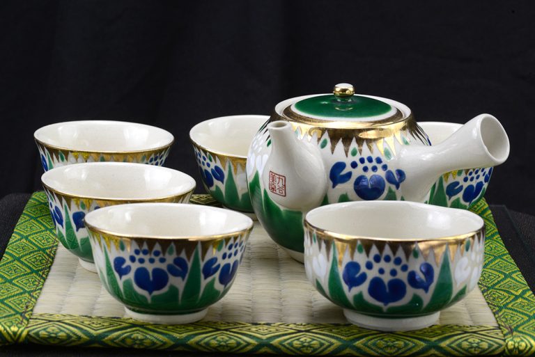 Kutani yaki japán teáskészlet