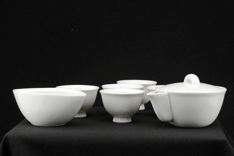 kyomizu fehér hajó japán porcelán teáskészlet