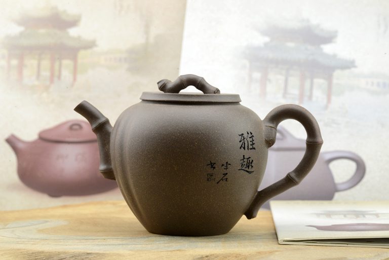 Elegáns bambusz yixing teáskanna