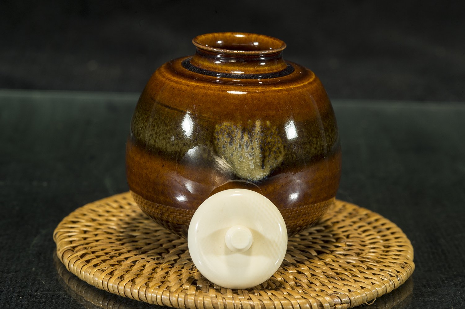 Alabástrom chaire matcha teatartó koichához