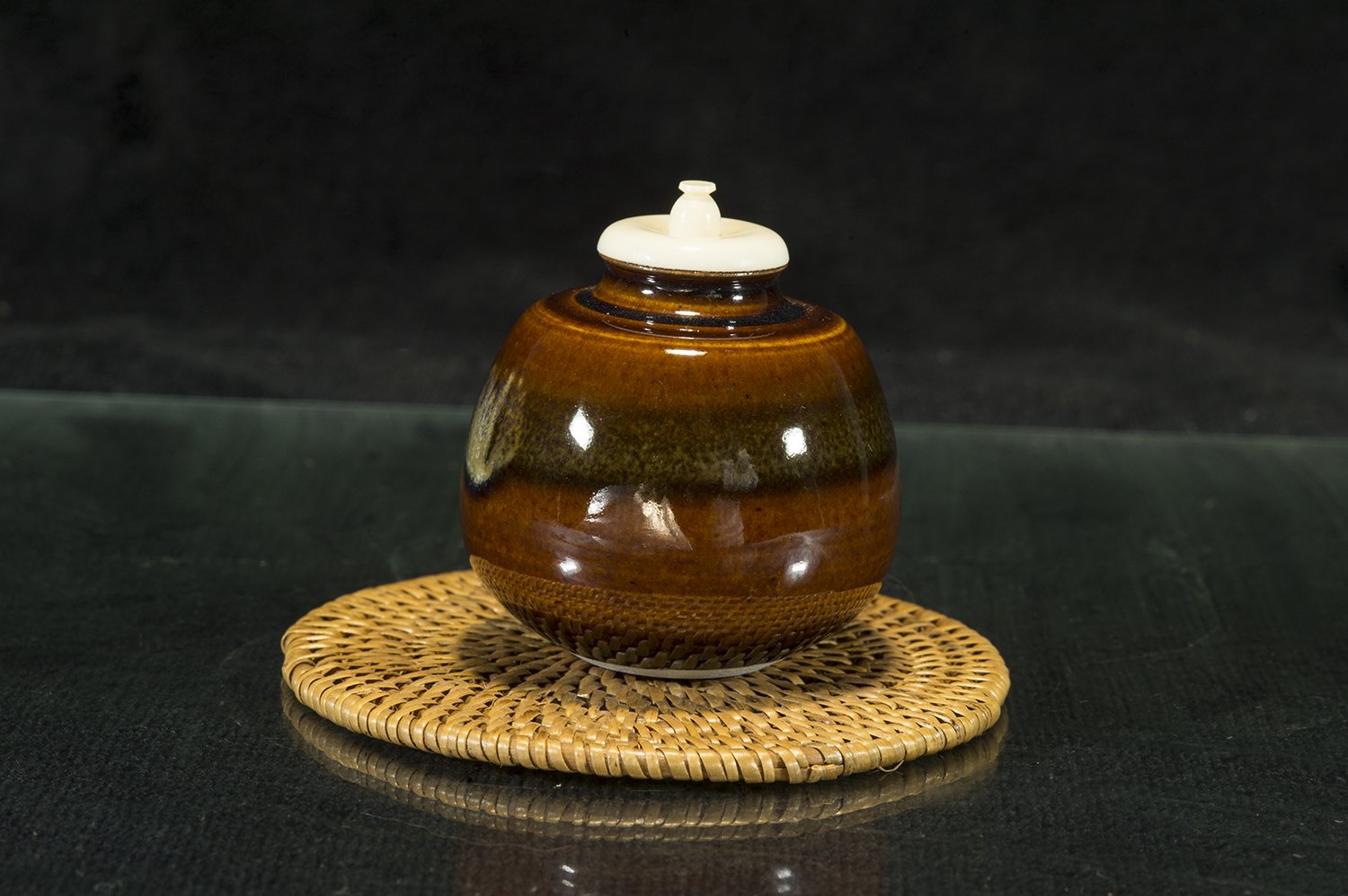 Alabástrom chaire matcha teatartó koichához