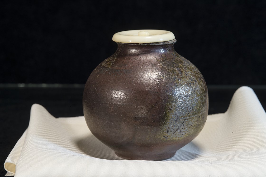 Tamba hamumázas chaire fatüzes teatartó koicha japán teaszertartáshoz