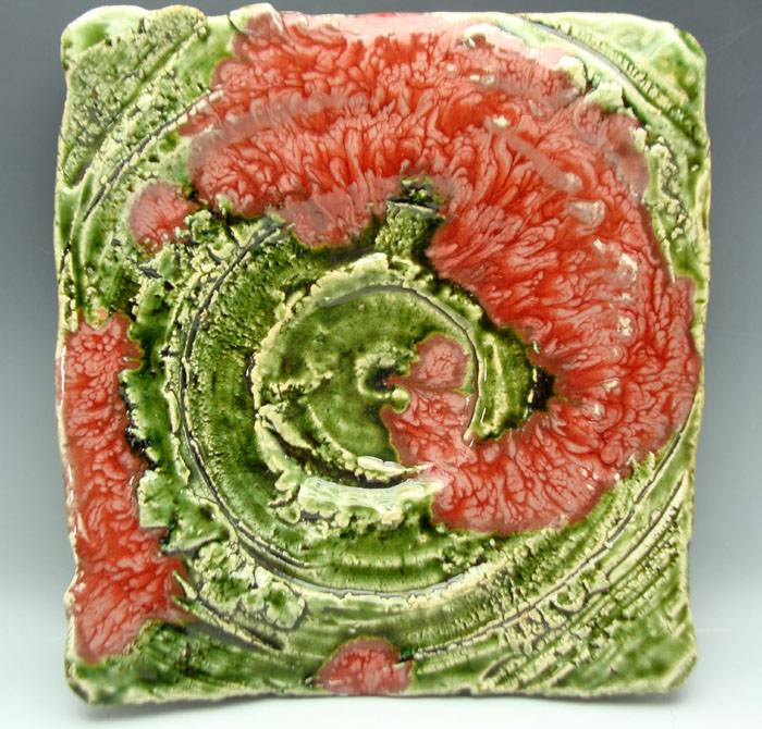 Lefelé gomolygó Oribe tálca