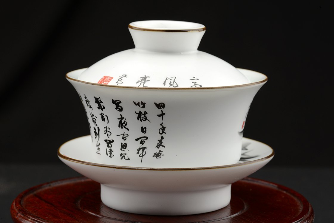Bambusz vers gaiwan csésze