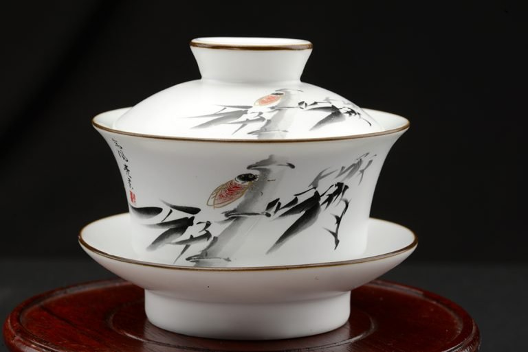 Bambusz vers gaiwan csésze