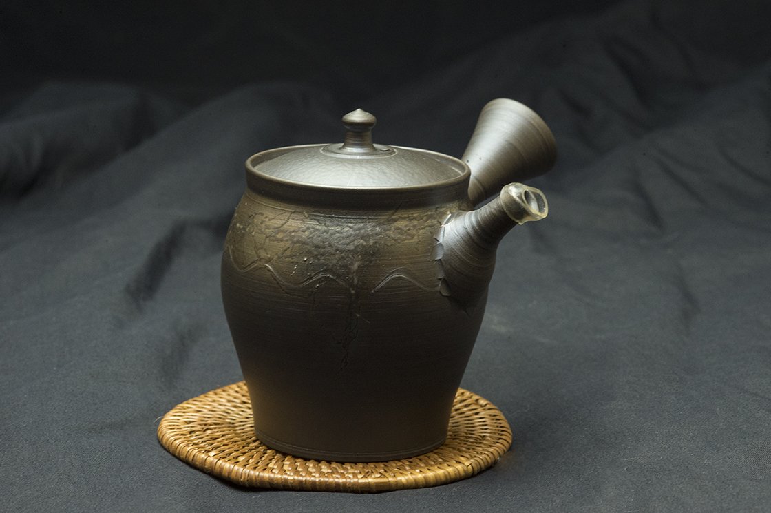 Fekete sár tokoname teáskanna