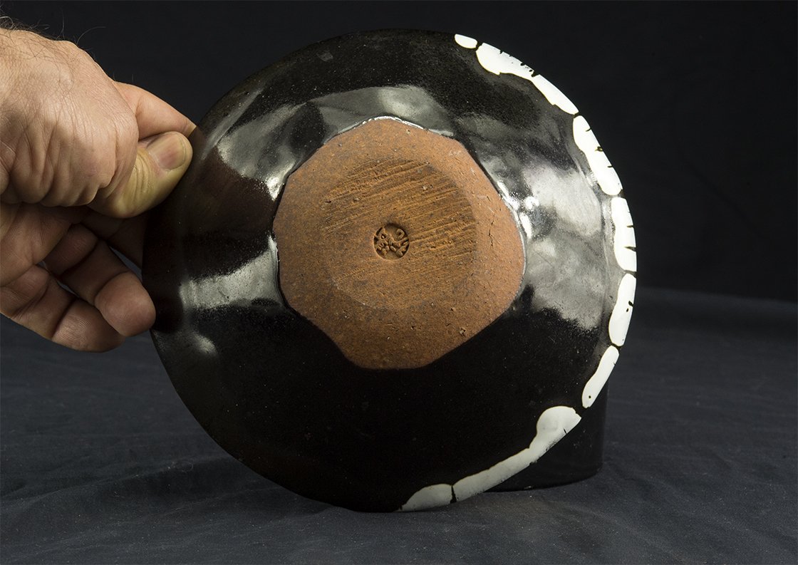 Seigan fekete fehér Hagi tál