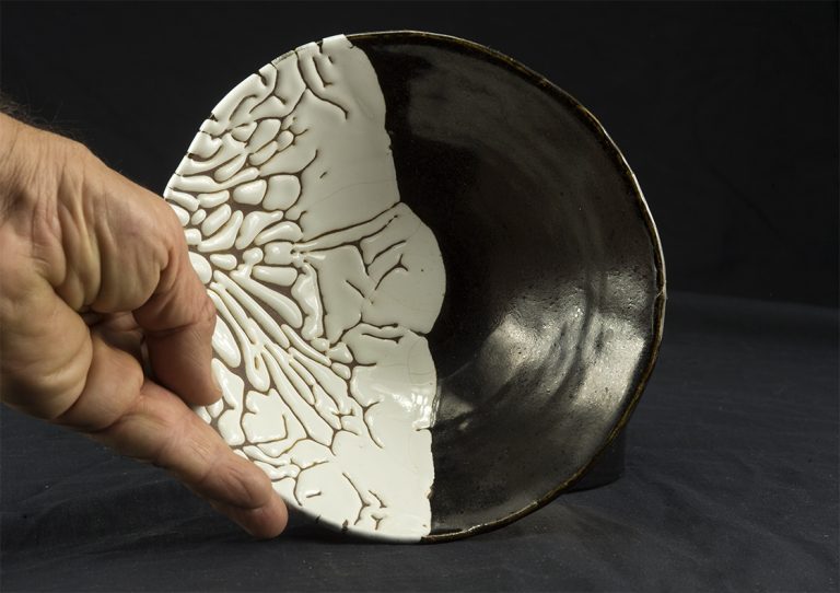 Seigan fekete fehér Hagi tál