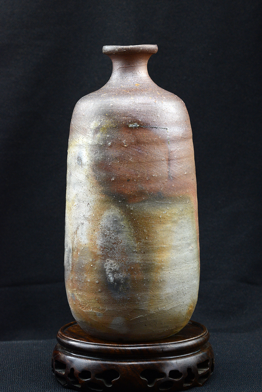 Bizen fatüzes japán virágváza