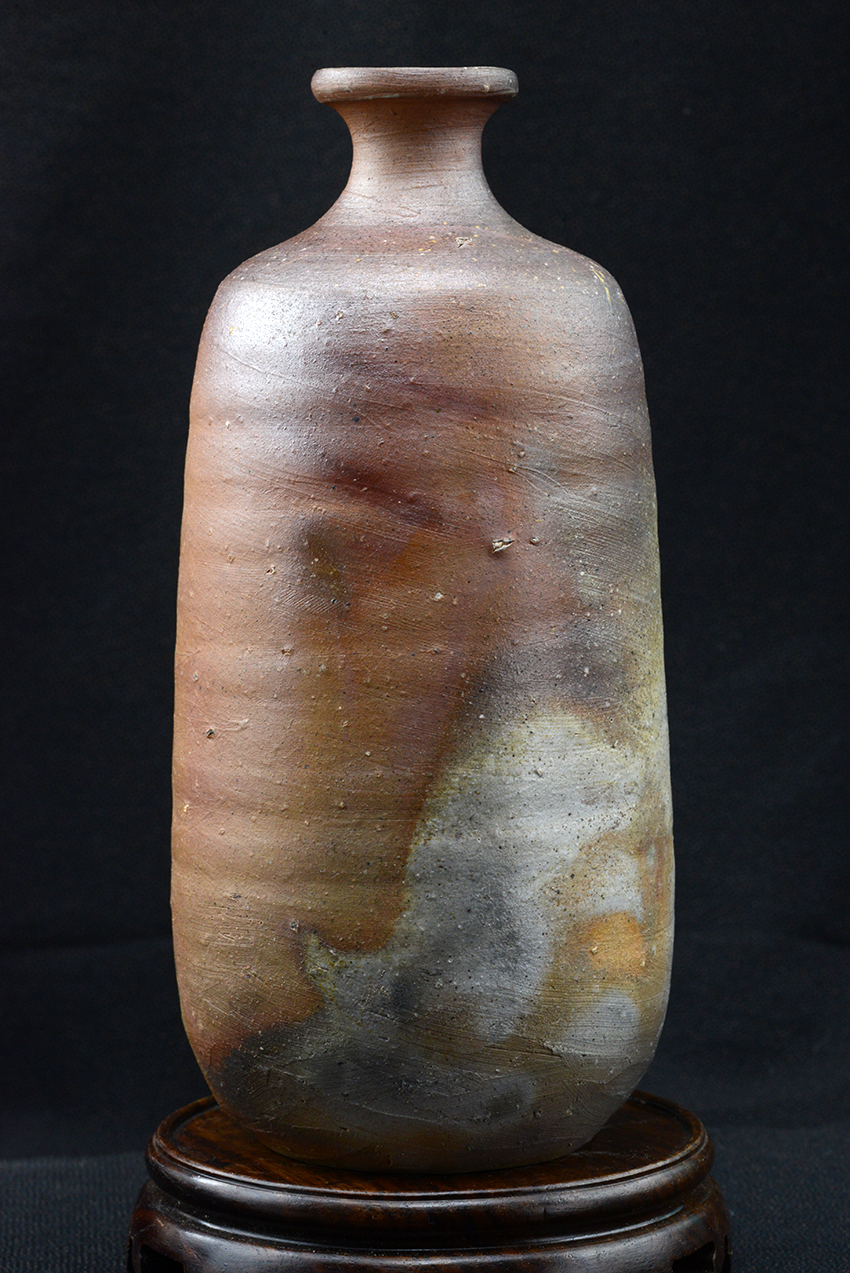 Bizen fatüzes japán virágváza