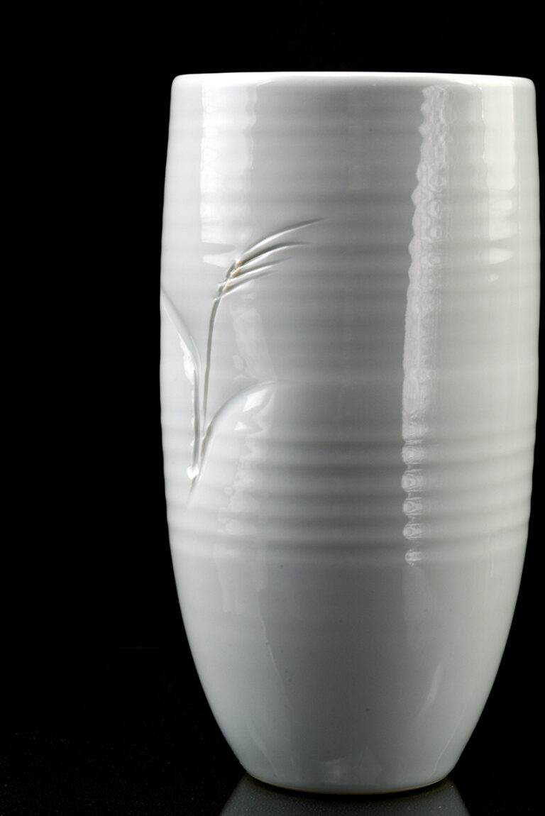 Kék porcelán japán virágváza