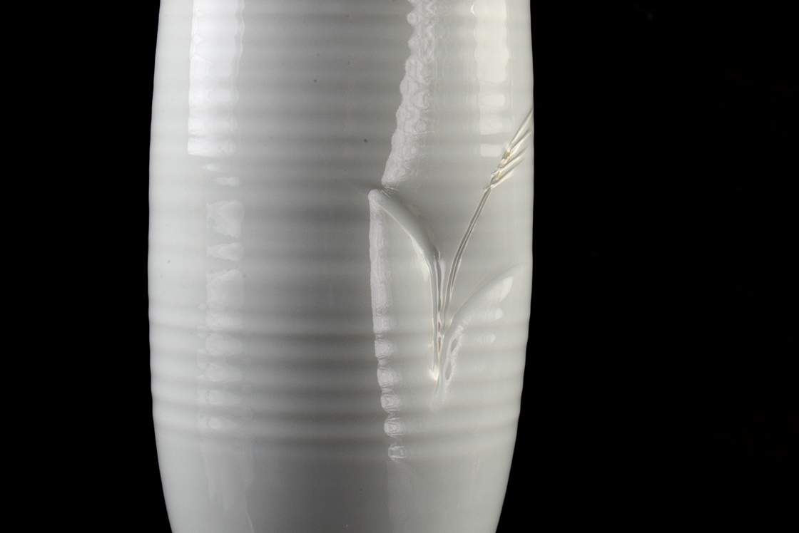 Kék porcelán japán virágváza