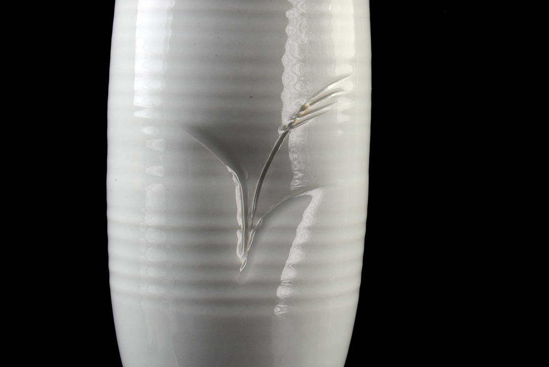 Kék porcelán japán virágváza