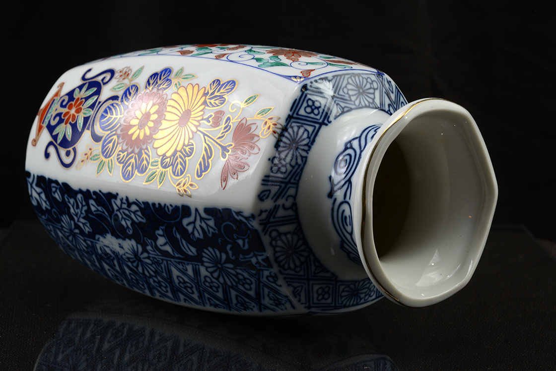 Kiotói porcelán virágváza