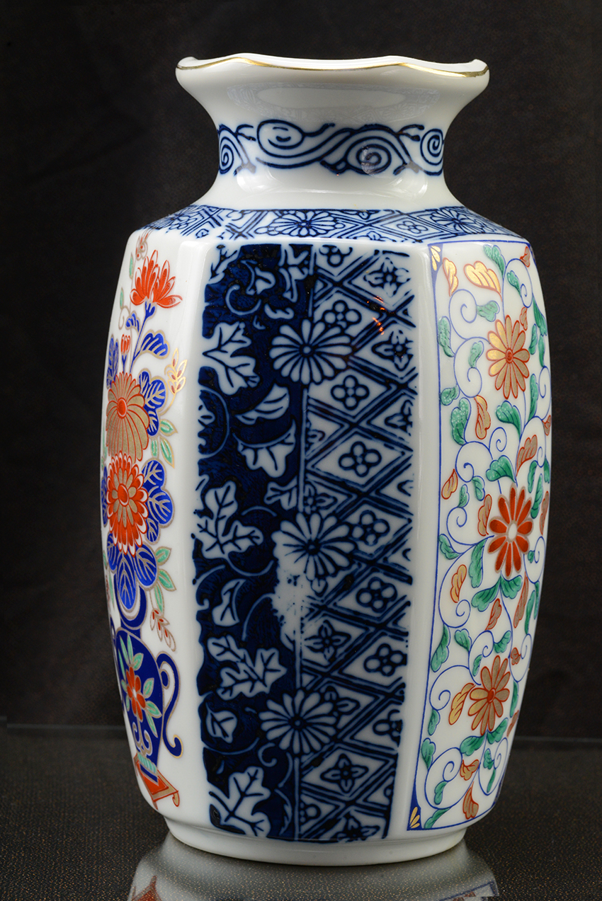 Kiotói porcelán virágváza