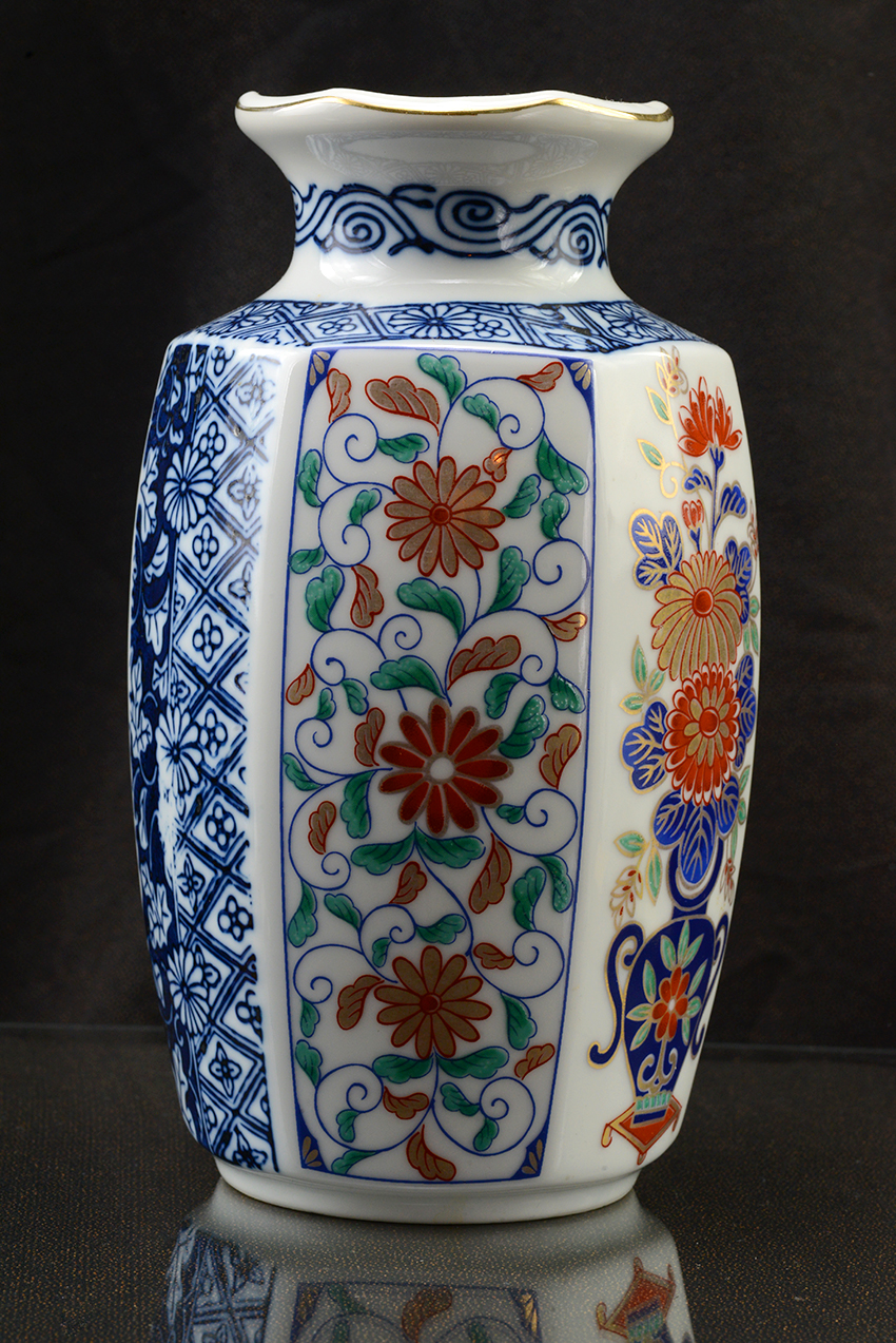 Kiotói porcelán virágváza