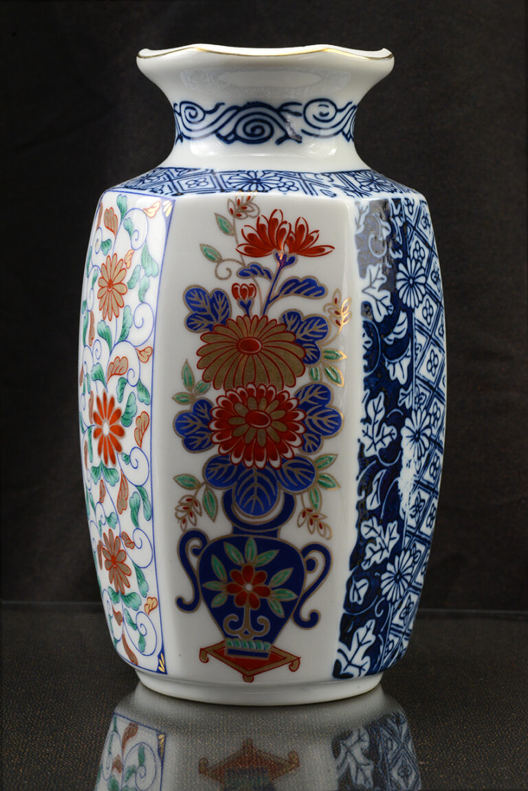 Kiotói porcelán virágváza